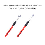 Juscycling Universal Bicycle Brake Housing Cable Kit for Bicycles -5 Color Options (White)