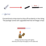 Juscycling Universal Bicycle Brake Housing Cable Kit for Bicycles -5 Color Options (White)