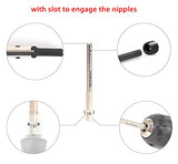 Spoke Nipple Insertion Driver for Spoke Lacing and Wheel building, Spring Loaded Tool with Handle