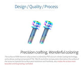 Pack of 6 pcs Titanium Bolts Screws for MTB Road Bicycle and Mountain Bike Stem, M5X18mm (Oil Slick)