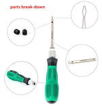 Spoke Nipple Insertion Driver for Spoke Lacing and Wheel building, Spring Loaded Tool with Handle