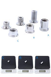 Juscycling Pack of 5 Chainring Female/Male Bolts Nuts with Multiple Size Options for Single, Double and Triple chainrings (Silver, Type A for Tripple chainrings)