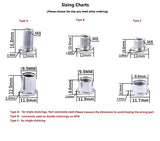 Juscycling Pack of 5 Chainring Female/Male Bolts Nuts with Multiple Size Options for Single, Double and Triple chainrings (Silver, Type A for Tripple chainrings)