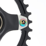 Juscycling Pack of 5 Chainring Female/Male Bolts Nuts, Oil Slick Color, Multiple Size Options for Single, Double and Triple chainrings (Type A for Tripple chainrings)