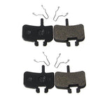 Juscycling Resin Organic Semi-Metal Brake Pads for Hayes FX-Mag HMX MX1 MX-1 Hayes 9 HMX-2 HFX9 Mag MX,Smooth Braking,Low Noise, Long Life, Kevlar, Copper, 2 Pairs