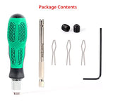 Spoke Nipple Insertion Driver for Spoke Lacing and Wheel building, Spring Loaded Tool with Handle