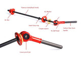 Juscycling Quick Release Skewer Lever for MTB Mountain Bike Road Bicycle, Titanium Axle Shaft, Carbon Fiber Lever, 1 Pair (Black)