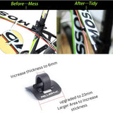Mtb bike road bicycle c-clips clamps housing hose guide with adhesive seat for brake derailleur shift cables or oil tube, 4 pcs/pack