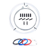 Juscycling Universal Bicycle Brake Housing Cable Kit for Bicycles -5 Color Options (White)