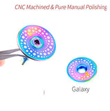 Juscycling Titanium Alloy Bike Headset Top Cap, Stem Cover with Bolt for MTB Mountain Road Bike, 1-1/8 inch, Oil Slick Color (Oil Slick(Galaxy))