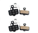 Juscycling Resin Organic Semi-Metal Brake Pads for Avid Elixir R Cr Mag 9 7 5 3 1 Xx X0 World Cup, Noise Control, Smooth Braking, Long Life, Kevlar, Copper, 2 Pairs