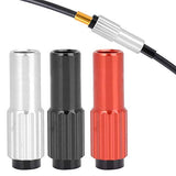 Juscycling Mini Inline Bicycle Cable Adjusters w/End Caps - 2 pcs/Bag, 3 Colors Option (Silver)