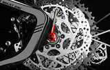Juscycling Quick Release Skewer Lever for MTB Mountain Bike Road Bicycle, Titanium Axle Shaft, Carbon Fiber Lever, 1 Pair (Black)